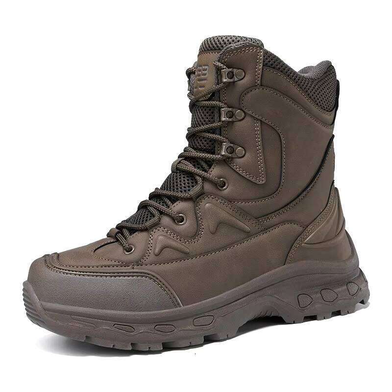 New Outdoor Mountaineering High Top Fashion Sports Large Size Men Waterproof Hiking Shoes