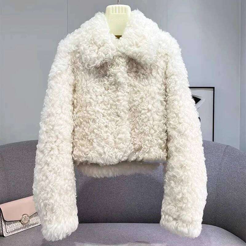 Women's Warm Winter Autumn Cropped Teddy Jacket Coat Elegant Long Sleeve Plush Short Parkas New In Outerwears