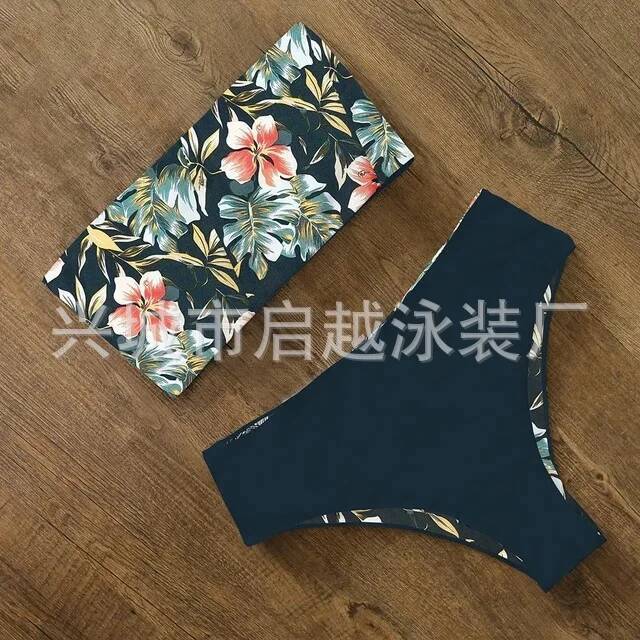 2022 Swimwear Swimsuit Women Print High Waist Bikini Set Bathing Suit Female Beach Wear Biquini