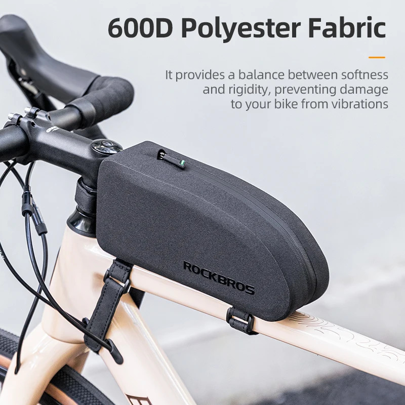 ROCKBROS Bicycle Bag Bike Frame Top Tube Bag Large Capacity Storage Waterproof Hard Shell Bicycle Bag MTB Road Bike Accessories 250610