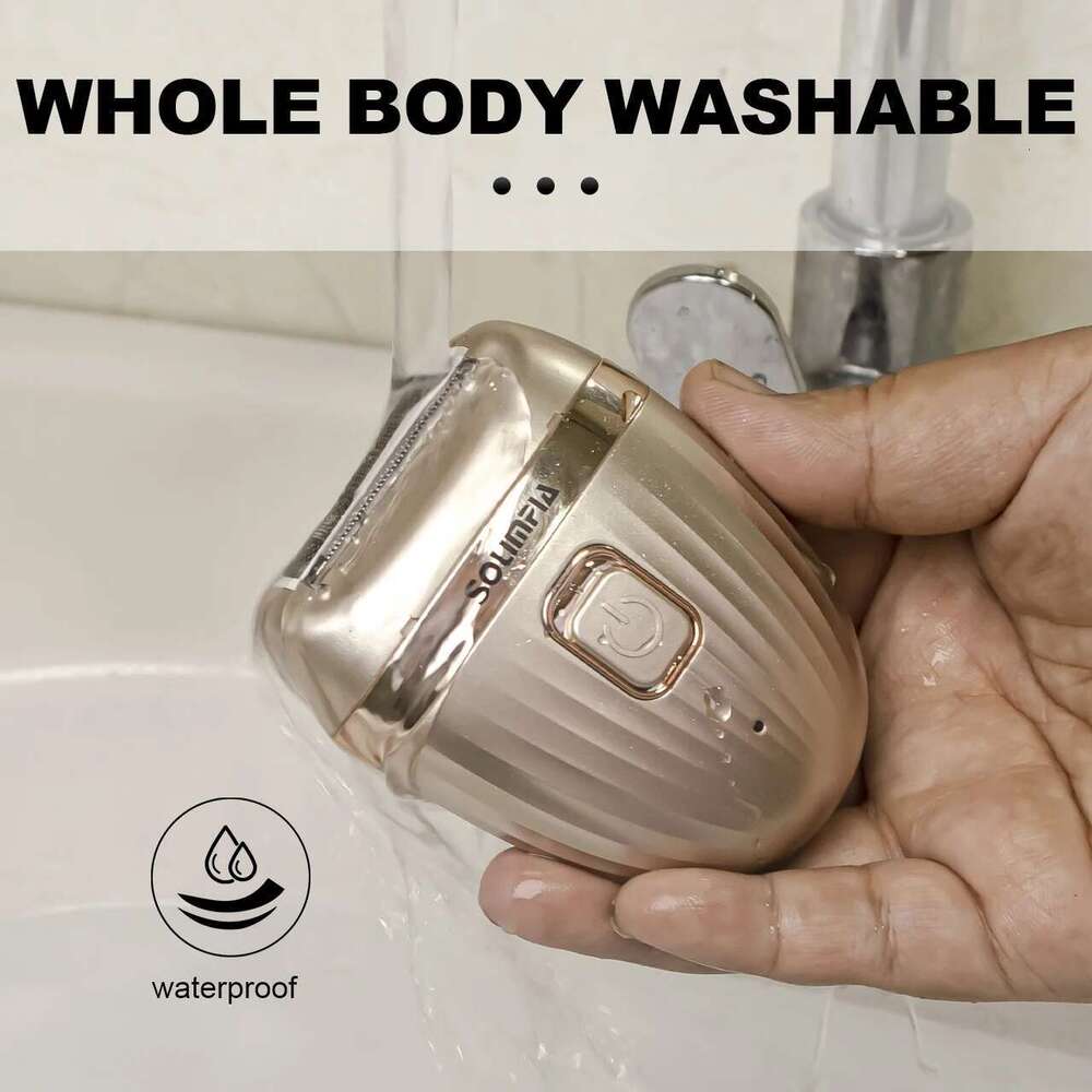 Solimpia Rechargeable electric female razor facial leg bikini trimmer hair remover body lady shaver for women wet & dry
