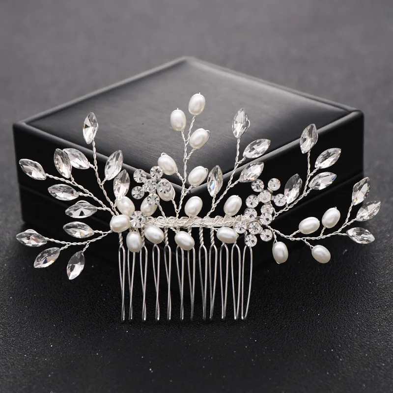 Wedding Comb Head Jewelry Bride Hair Clips Headpiece Crystal Women Tiaras Bridal Hair Accessorie Hair Ornaments SL 250610