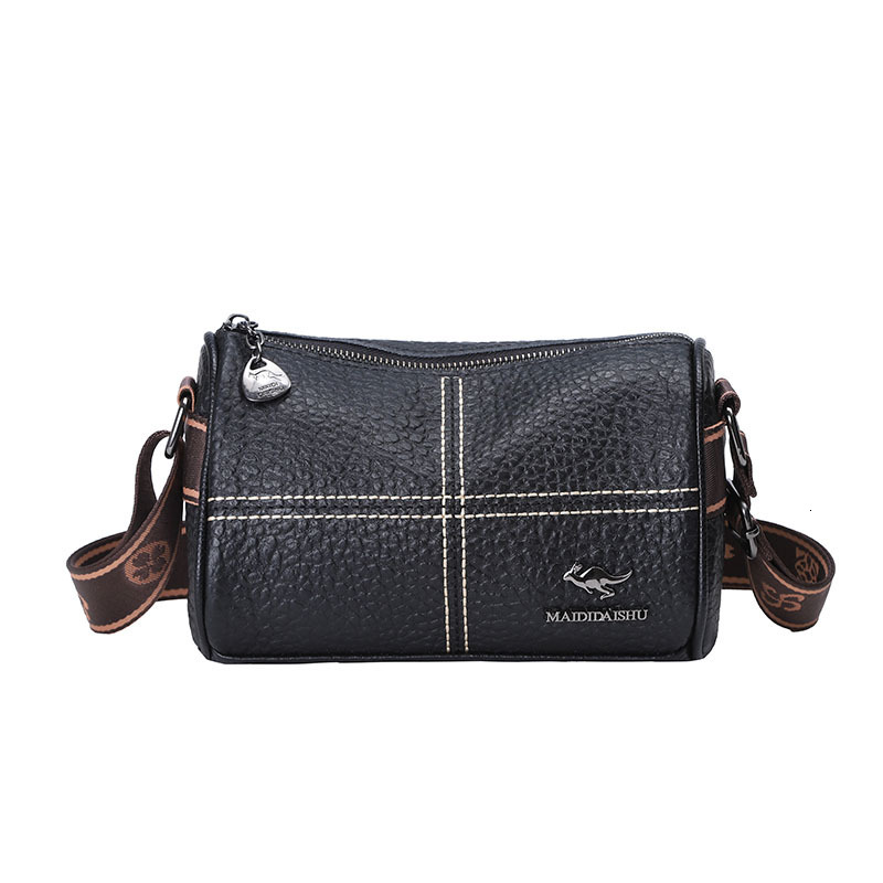 Free Shipping New Designer Bag For 2025 Cross-border Women's Bag Luxury Wallet And Retro Soft Leather Wide Strap Casual Fashion Commuter Shoulder
