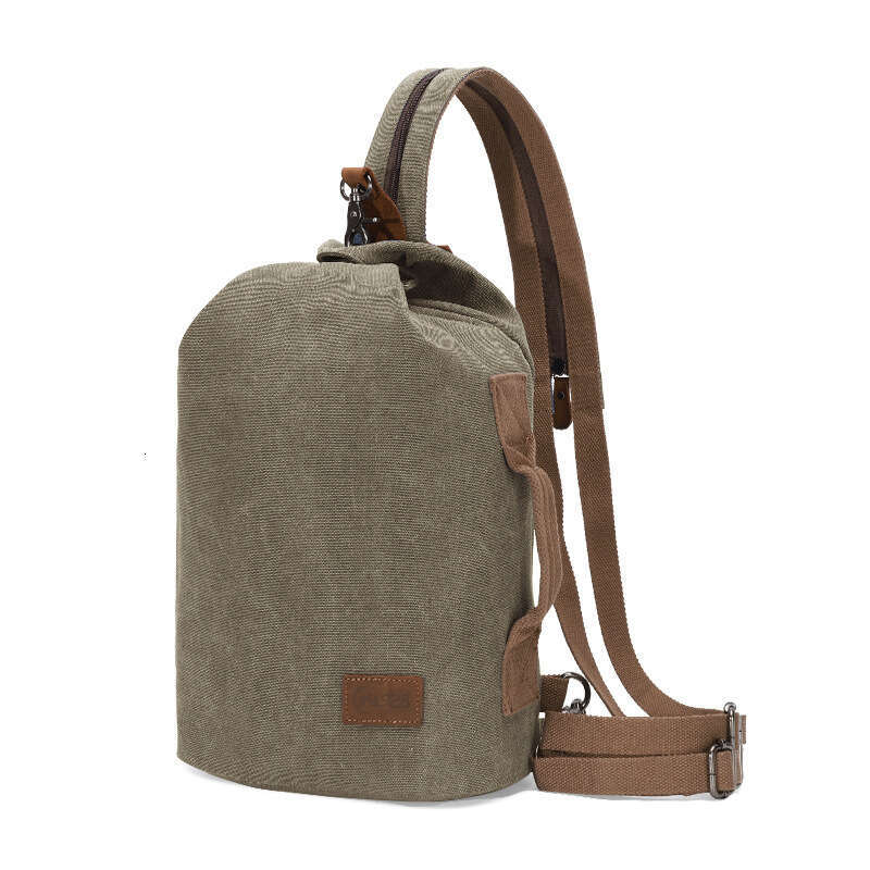 Crossbody Men's Sports Chest Large Capacity Casual Canvas Backpack Trendy Multifunctional Travel Shoulder Bag