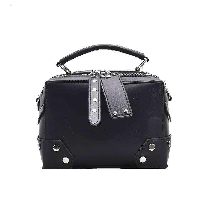 New Rivet Net Red Shoulder Fashion Solid Color Messenger Cross-Border Small Bag Women