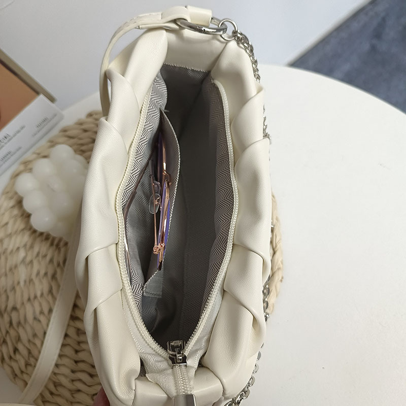 Luxury Wallet With Free Shipping 2025 New Designer Bag Pleated Soft Leather Shoulder Bag Fresh Style High-end Chain Woven Women's Handbag