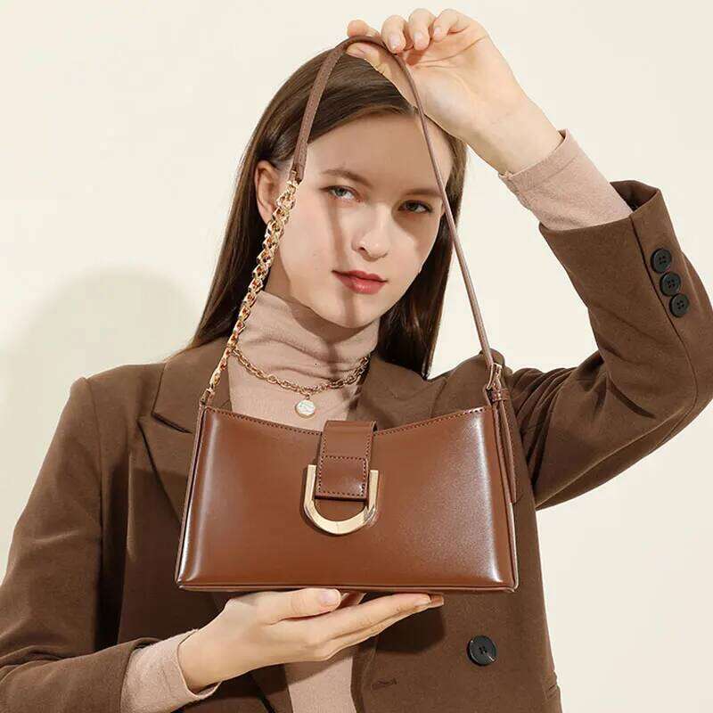 Genuine Leather Women's Designer Adjustable Shoulder Bags Classic Crossbody Chain Bag Cowhide Fashion Handbags 2979
