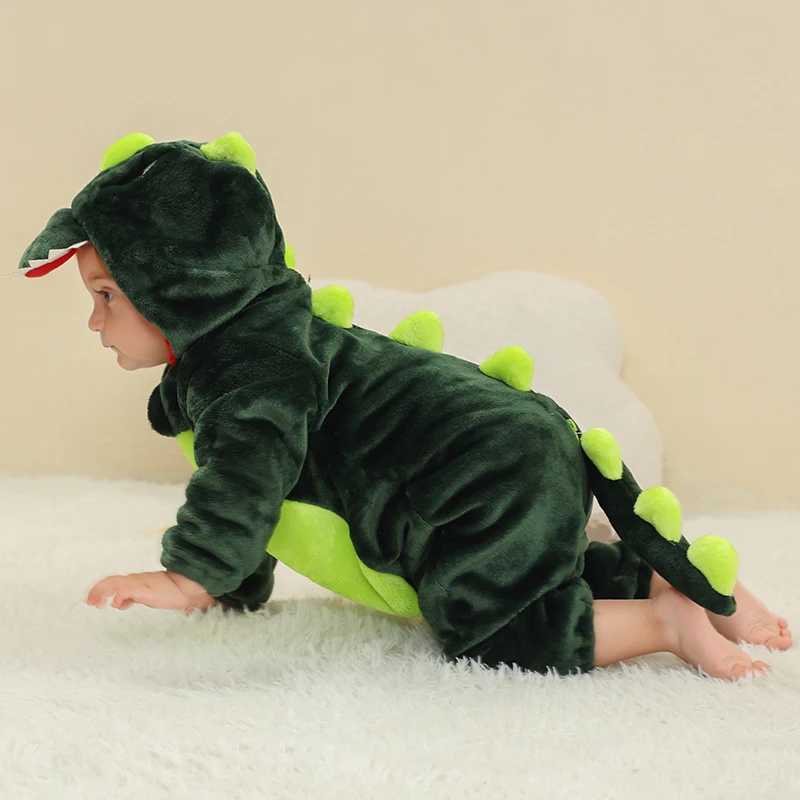 MICHLEY Dinosaur Baby Romper Todder Cartoon Kigurumi Animals Jumpsuit Clothes Infant Bodysuit Cosplay For Boy Girl Kid Halloween y250610KY0W