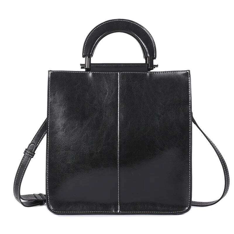 2025 Genuine Leather Women's Shoulder New Ladies Bag Fashion Large Capacity Cowhide Handbag Commuter Shopping Bag