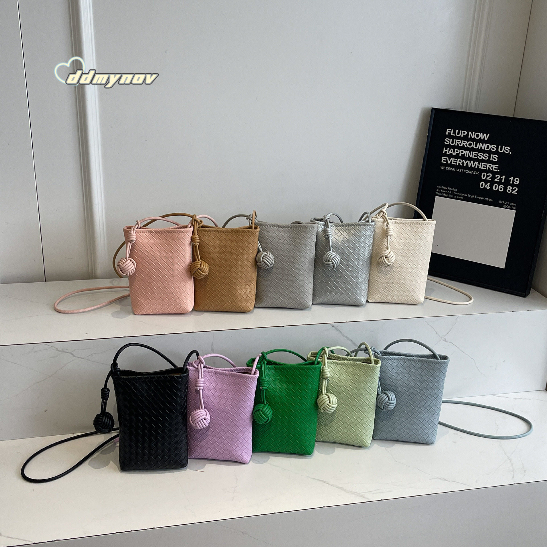 Phone for Women Woven Crossbody Trendy New Niche Design Korean Style Ins Shoulder Bag ddmynov