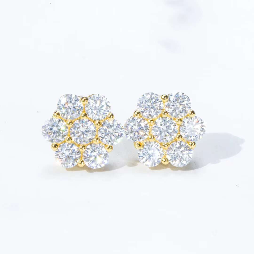VVS Diamond Moissanite Fine Stud Earrings 925 Sterling Silver Jewelry with D Colors Charm Making Rings Earrings