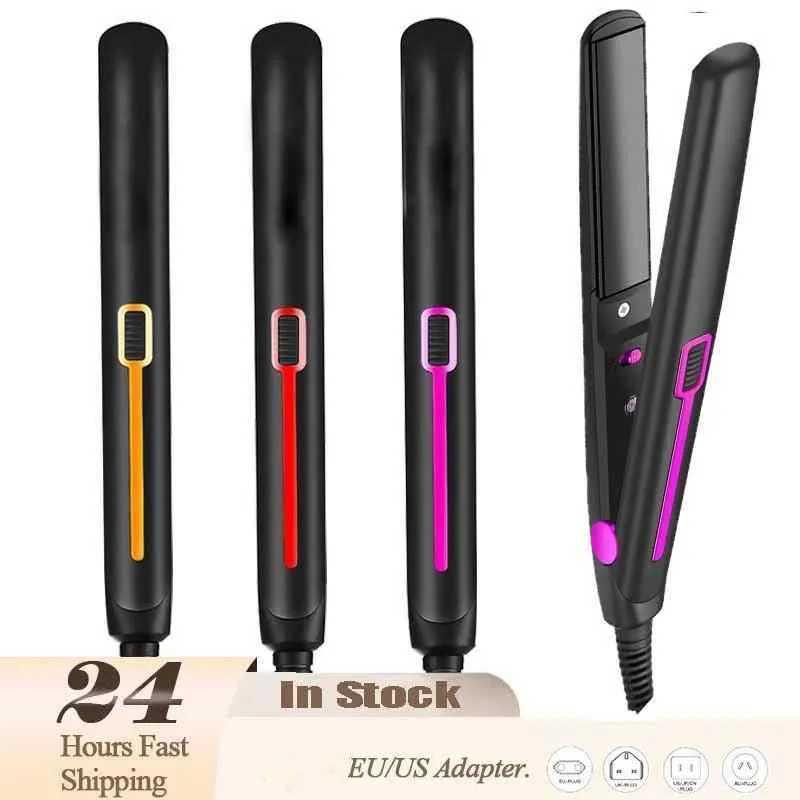 Professional Hair Straightener Negative Ion Care Hair Style Tools Fast Heating Hair Iron Curler 2 in 1 Hairdressing Appliance W250610