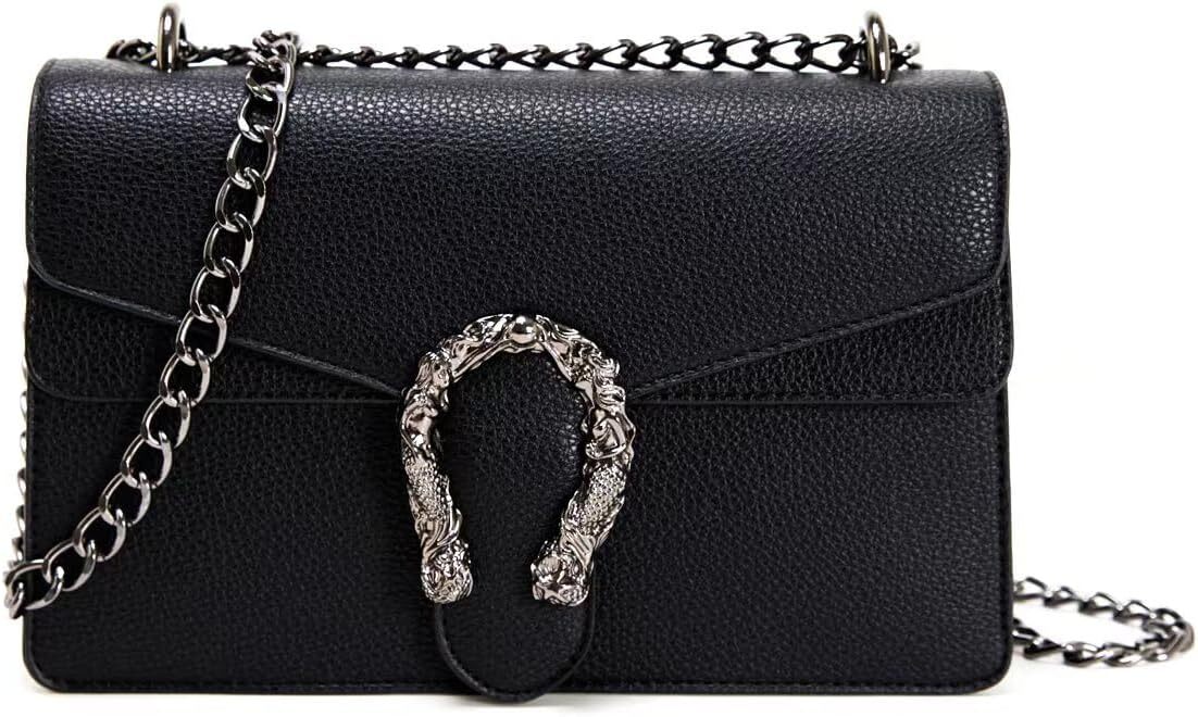 Chain Crossbody Purses for Women Trendy,Fashion Evening Bags Satchel Handbags,Cute Vegan Shoulder Bag