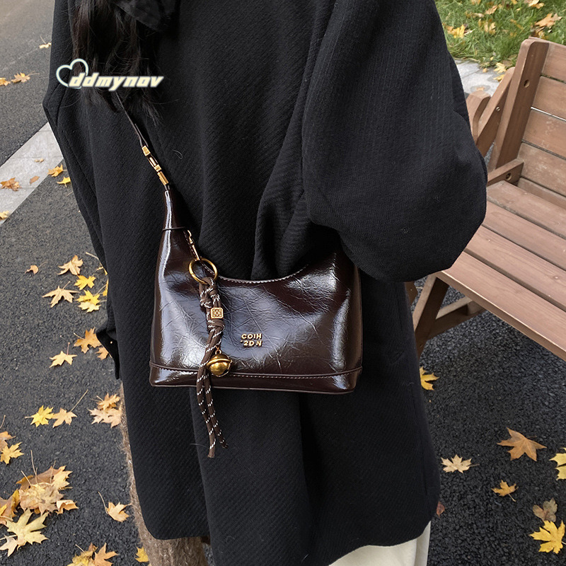 for Women 2025 New High-End Niche Autumn Winter Textured Shoulder Crossbody Ladies Trendy Handbag Dumpling Bag ddmynov
