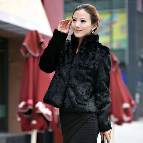 Women's Real Rabbit Fur Coat Fluffy Plush Coats New Autumn And Winter Ladies Long Sleeve Special Woman Clothing Overcoat Female