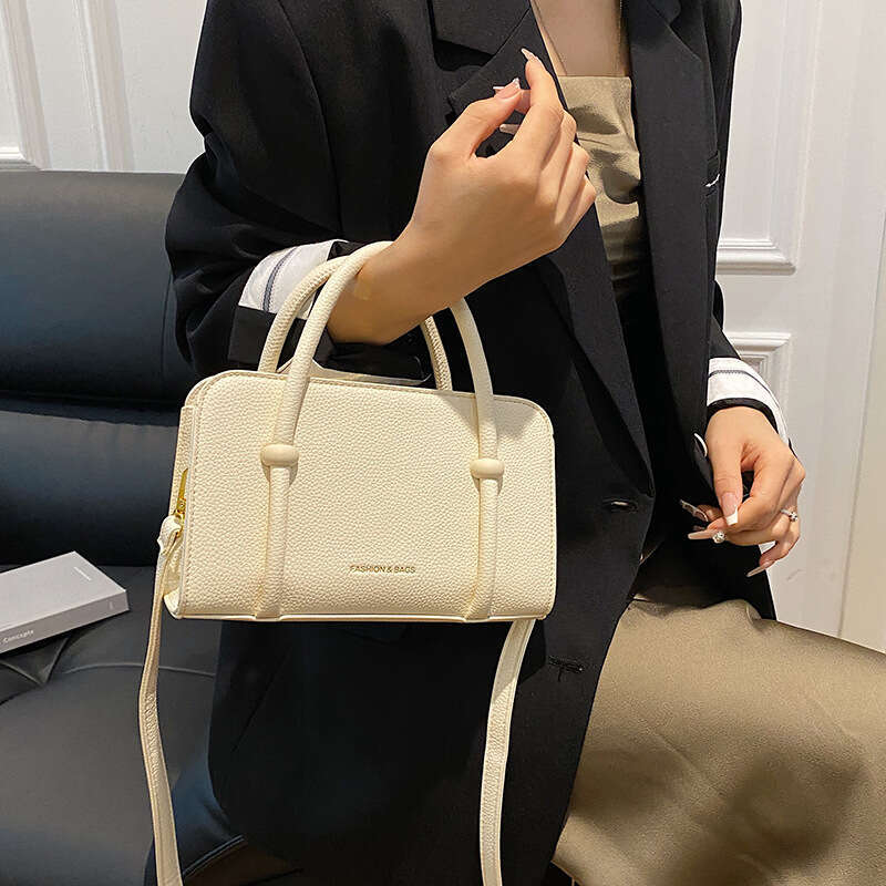 Elegant Handbag Small Square For Women New Korean Style Trendy Versatile Shoulder Textured Niche Commuter Crossbody Bag