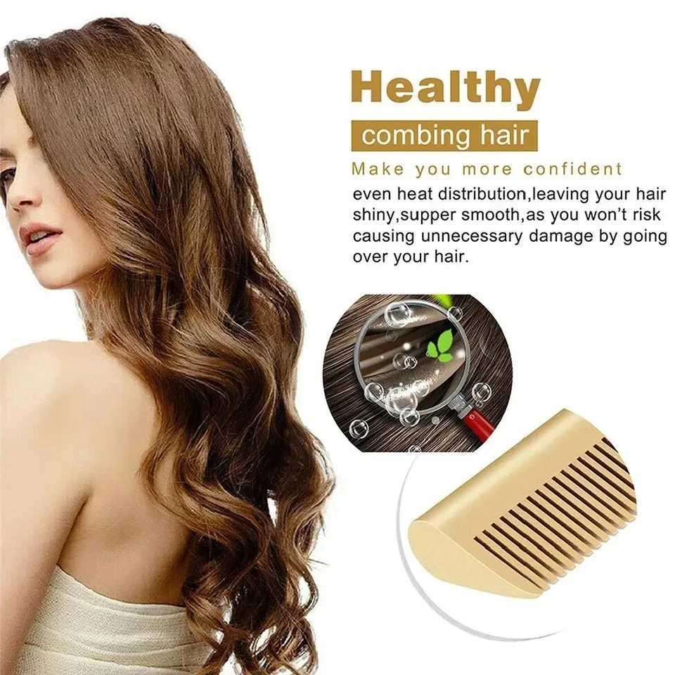 Ceramic Heating Hair Straightener Comb with Ceramic Coating 3 Heat Levels Anti-Frizz for Natural Hair Beard Wigs and Curling W250610