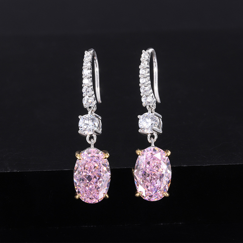 Women's Designer Accessory: Stylish S925 Silver Briolette CZ Pendants for Glittering Fashion