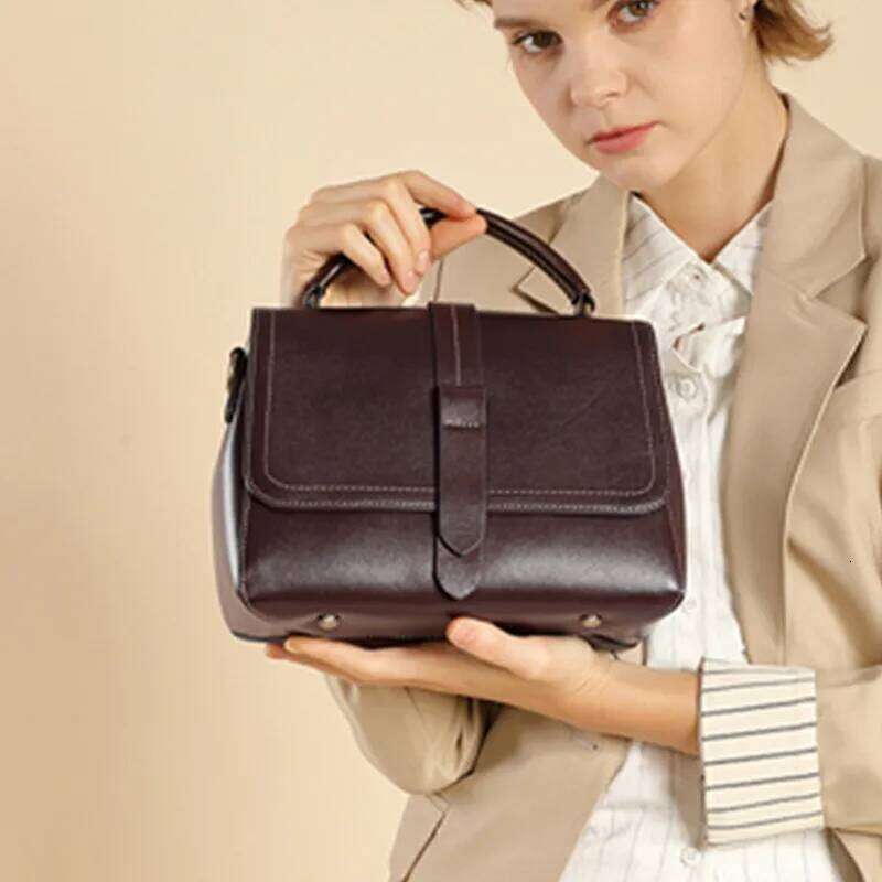 Designer Bag Burminsa Cowhide Genuine Leather Shoulder Bags For Women Trend Designer Wide Strap Crossbody Purses Tote Ladies Handbags