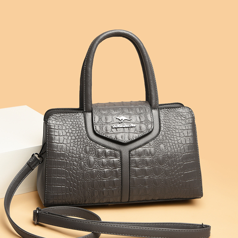 Free Shipping New Crocodile Pattern Bag Luxury Large Capacity Women's Bag Designer European And American Fashion Ladies Shoulder Bag Crossbody Ha