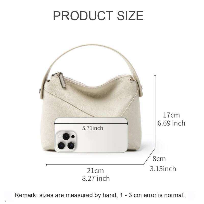 Women's Top Layer Cowhide Leather Crossbody Girls Geometric Designer Mini Pillow Bag Female Messenger Ladies Daily Using Handbag