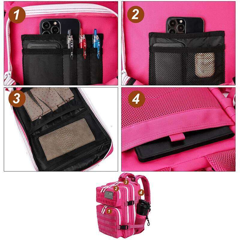 25L Tactical Backpack For Women Fiess Athlete Gym Bag Waterproof Outdoor Sports Travel Hiking Rucksack With Bottle Holder