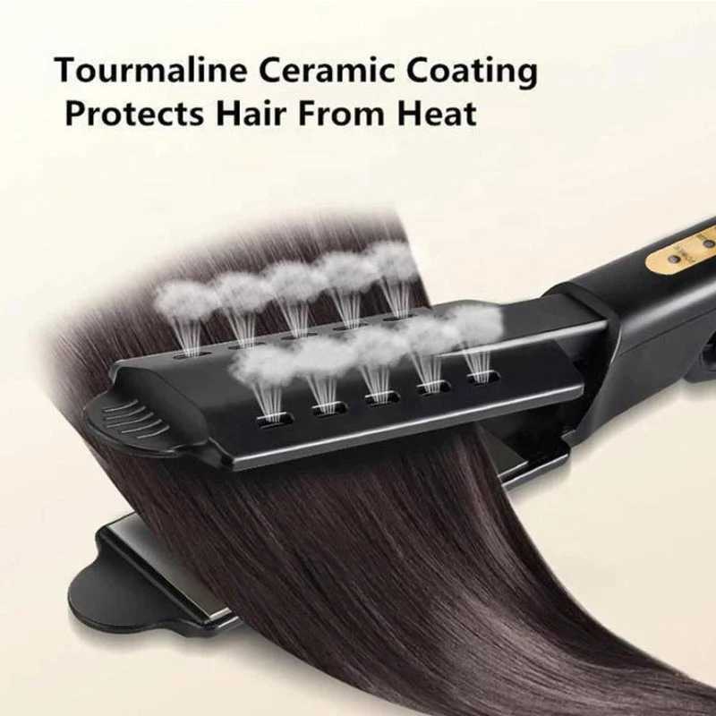 Hair Straightener Four-Gear Temperature Adjustment Ceramic Tourmaline Ionic Flat Iron Curling Iron Hair Curler For Women Hair W250610