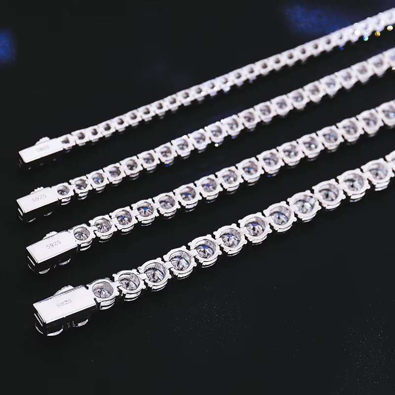 925 Sterling Silver VVS Moissanite Diamond Iced Out Chain Diamond Necklace Chains for Women Men Necklace Moissanite Tennis Chain OACOCA