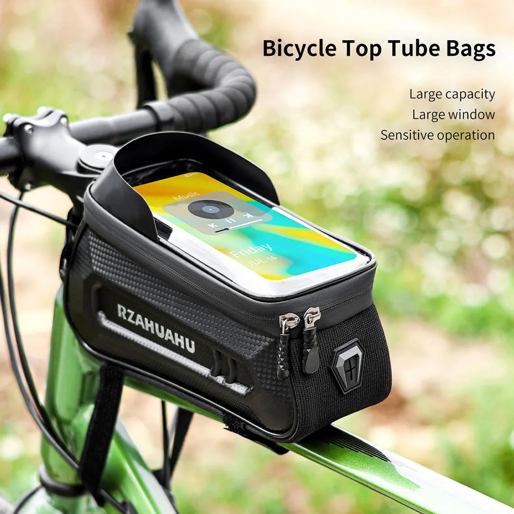 Bicycle Phone Front Frame Bag Bike Frame Front Tube Bag Hard Casing Bike Bag for Phones 4.7-7.2 Inch 250610