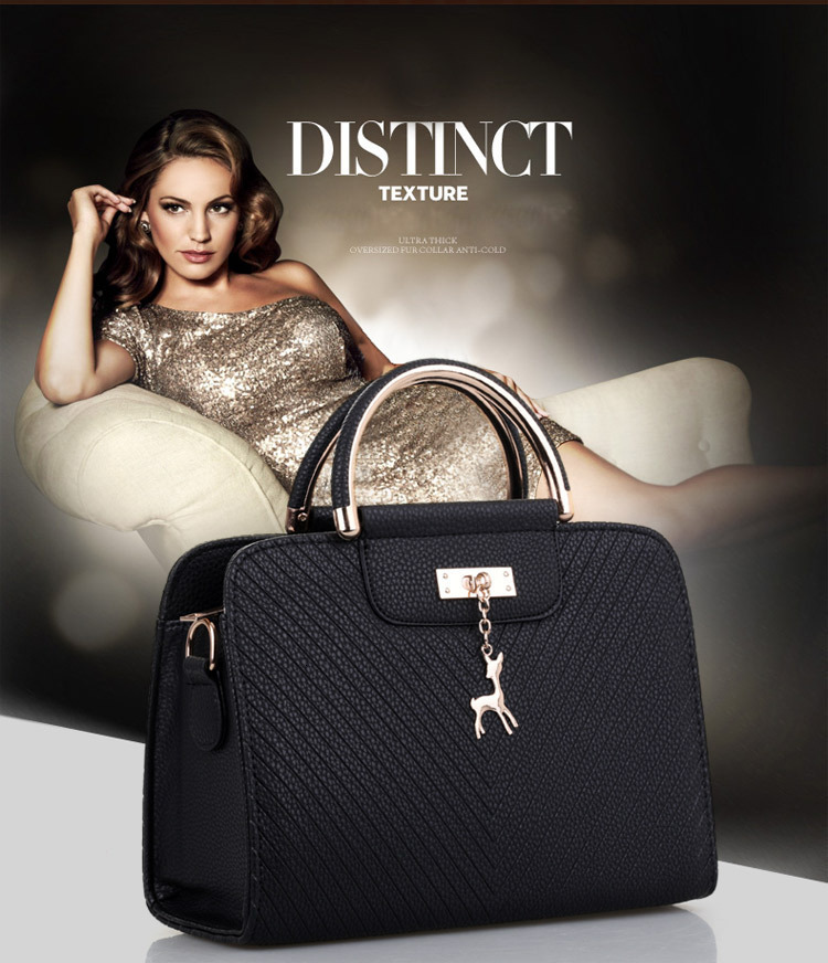 Free Shipping 2025 New Designer Bag Fashion Embossed Handbag Luxury Wallet Simple Deer Zipper Women's Shoulder Bag Trendy Shopping Bag