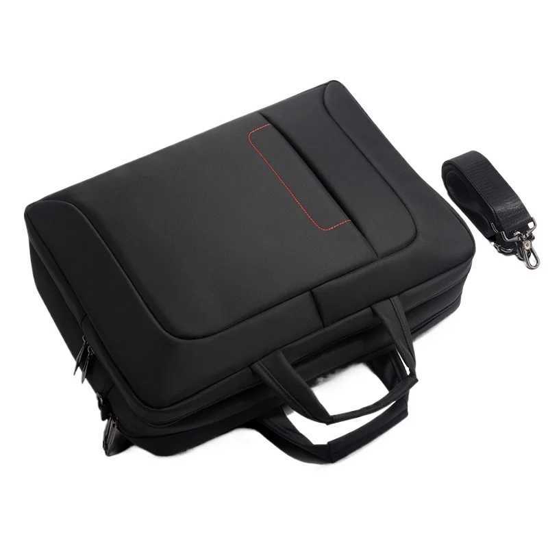 Mens High-capacity Handbag 15.6-inch Laptop Shoulder Bag Mens Business Briefcase Nylon Oxford Waterproof A4 Book Bag W250610