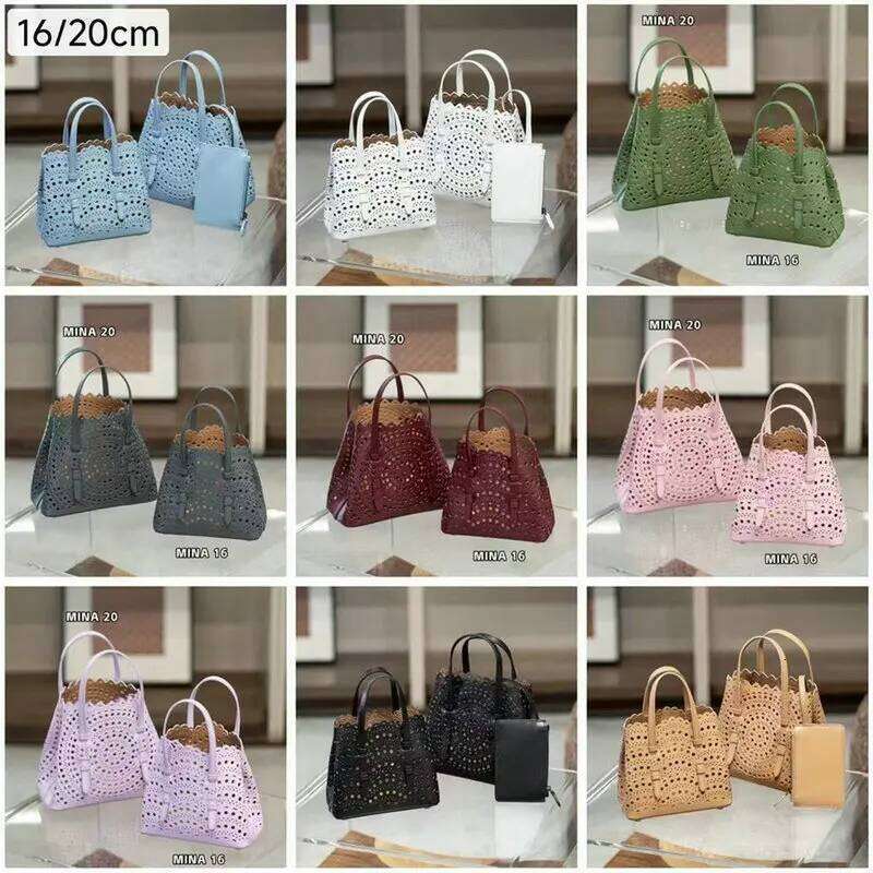 Brand Designer High Quality Mini Cowhide Shoulder Handbags 2025 Hollow Fashion Large Capacity Genuine Leather Bucket Bag