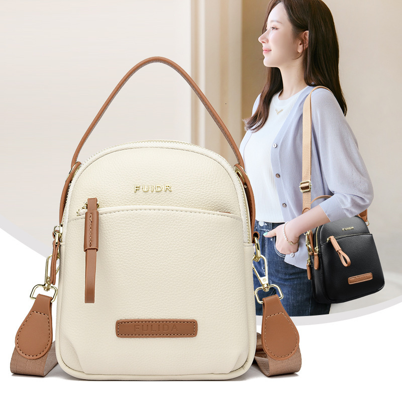 Free Shipping Luxury Women's Crossbody Bag 2025 New Genuine Leather Coin Designer Purse Handbag Phone Bag Versatile Fashion Single Shoulder Small