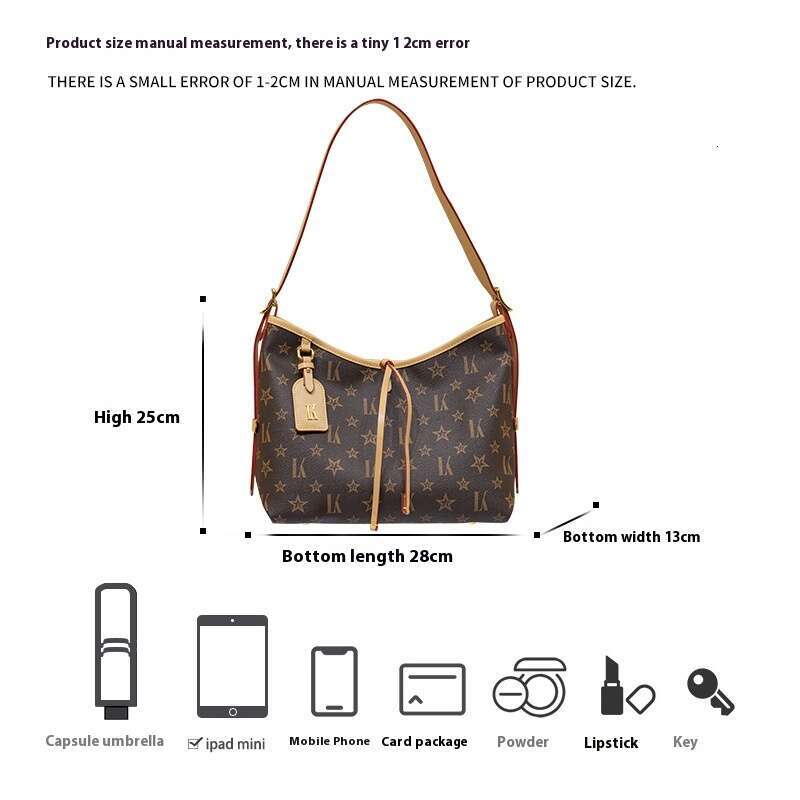 Hong Kong Genuine Leather Tote for Women 2025 New Trendy Fashion Versatile Capacity Commuter Shoulder Underarm Large Bag