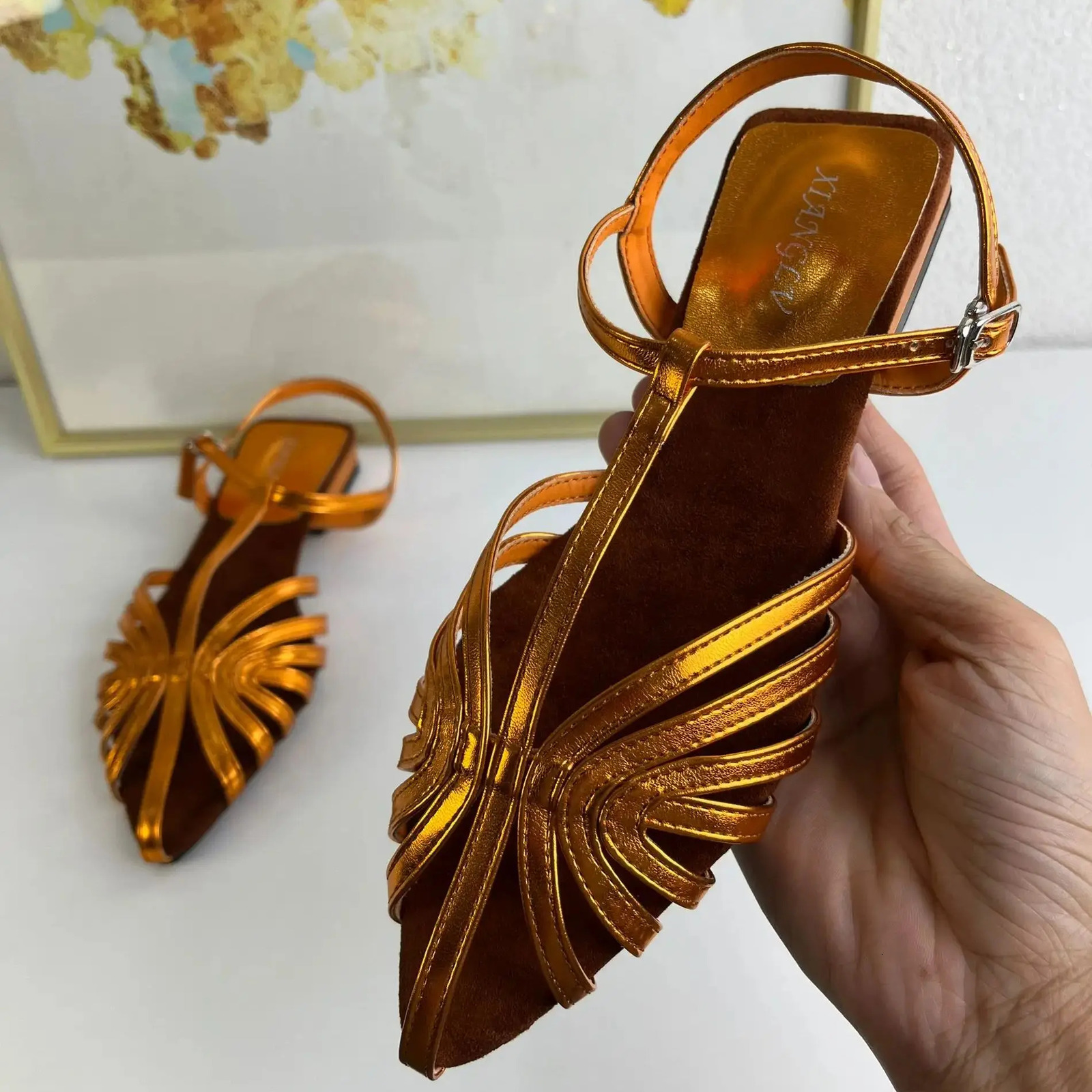 Fine Belt Combination Flat Heel Roman Womens Sandals Summer 2025 Fashionable Versatile Outward Travel Beach Shoes Woman 250604
