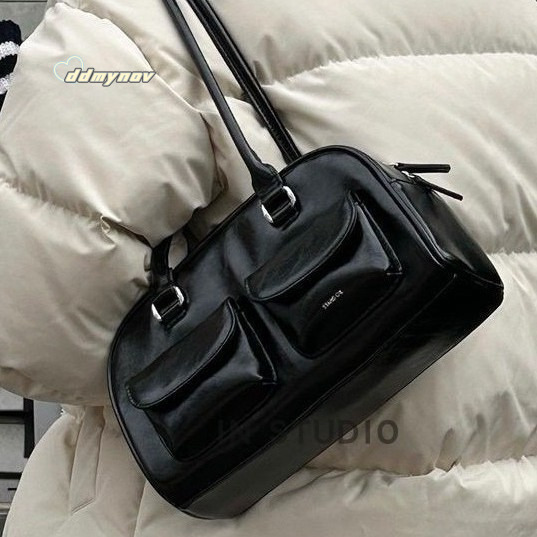Korean Seo Ye-jung Same Style Bowling Bag Niche Boston High-end Casual Single Shoulder Handbag for Women ddmynov