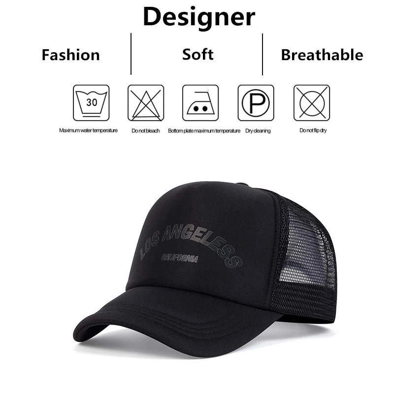Men Women LOS ANGELES Baseball Cap Fashion Summer Breathable Mesh Caps Hats Unisex Trucker Caps Hip Hop Caps Gorras 250610