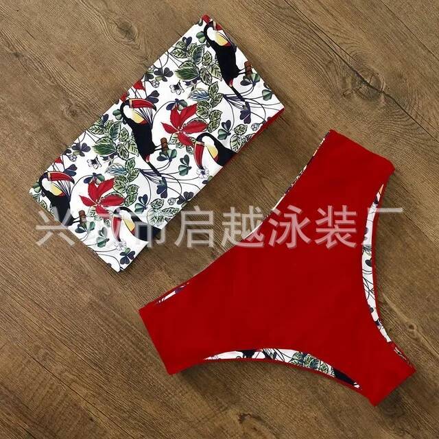 2022 Swimwear Swimsuit Women Print High Waist Bikini Set Bathing Suit Female Beach Wear Biquini