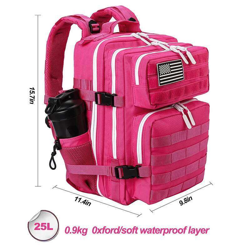 25L Tactical Backpack For Women Fiess Athlete Gym Bag Waterproof Outdoor Sports Travel Hiking Rucksack With Bottle Holder