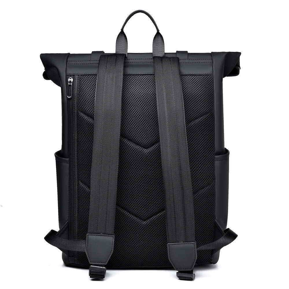 Street Fashion Foldable Roll-Top Large Capacity Men's High-End Casual Travel Backpack