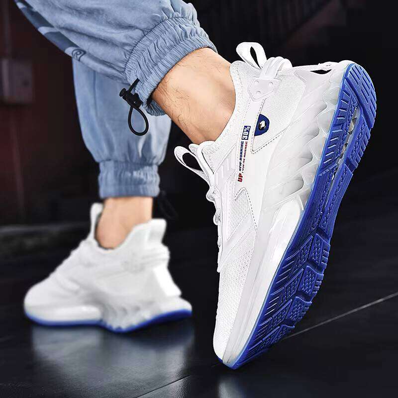 New High-quality High-elastic Flying Woven TPU Blade Bottom Casual Sneakers Men's Trendy Sports Shoes