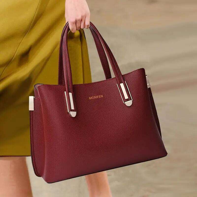 monifen 2024 Retro Genuine Leather Women's Brand Cowhide Single Shoulder Crossbody Bag Handbag