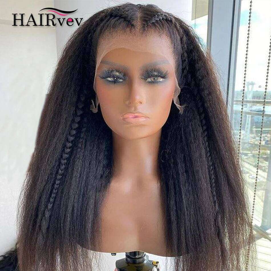 13x4 Transparent Frontal Kinky Straight 4x4 Lace Closure Wig 100% Brazilian Human Hair Wigs For Women Sale