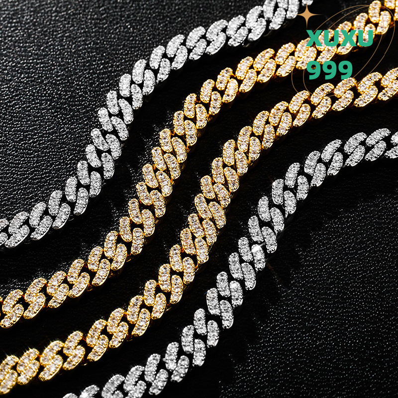 OACOCA New Hip Hop Cuban Link Chain Jewelry 6mm Gold Plated Silver Rose Iced Out Custom Names Necklace for Women Men