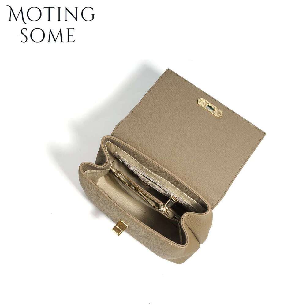 Motingsome Fashion Cowhide Mini Bag Women Shoulder Genuine Leather Flap Bags Satchel Lady Daily Purses 2024 New
