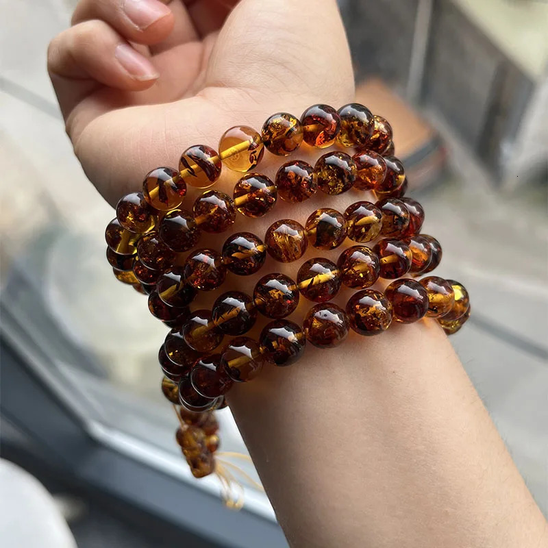 Floral Amber Necklace for Unisex Gift 2025 Real Original Handmade Natural Baltic Amber Jewelry Women Necklaces Wholesale 250604