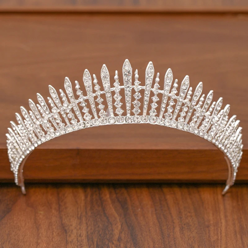 Bridal Tiara Hair Crown Wedding Hair Accessories For Women Silver Color Crown For Bridal Crowns And Tiara Women Accessories Gift 250610