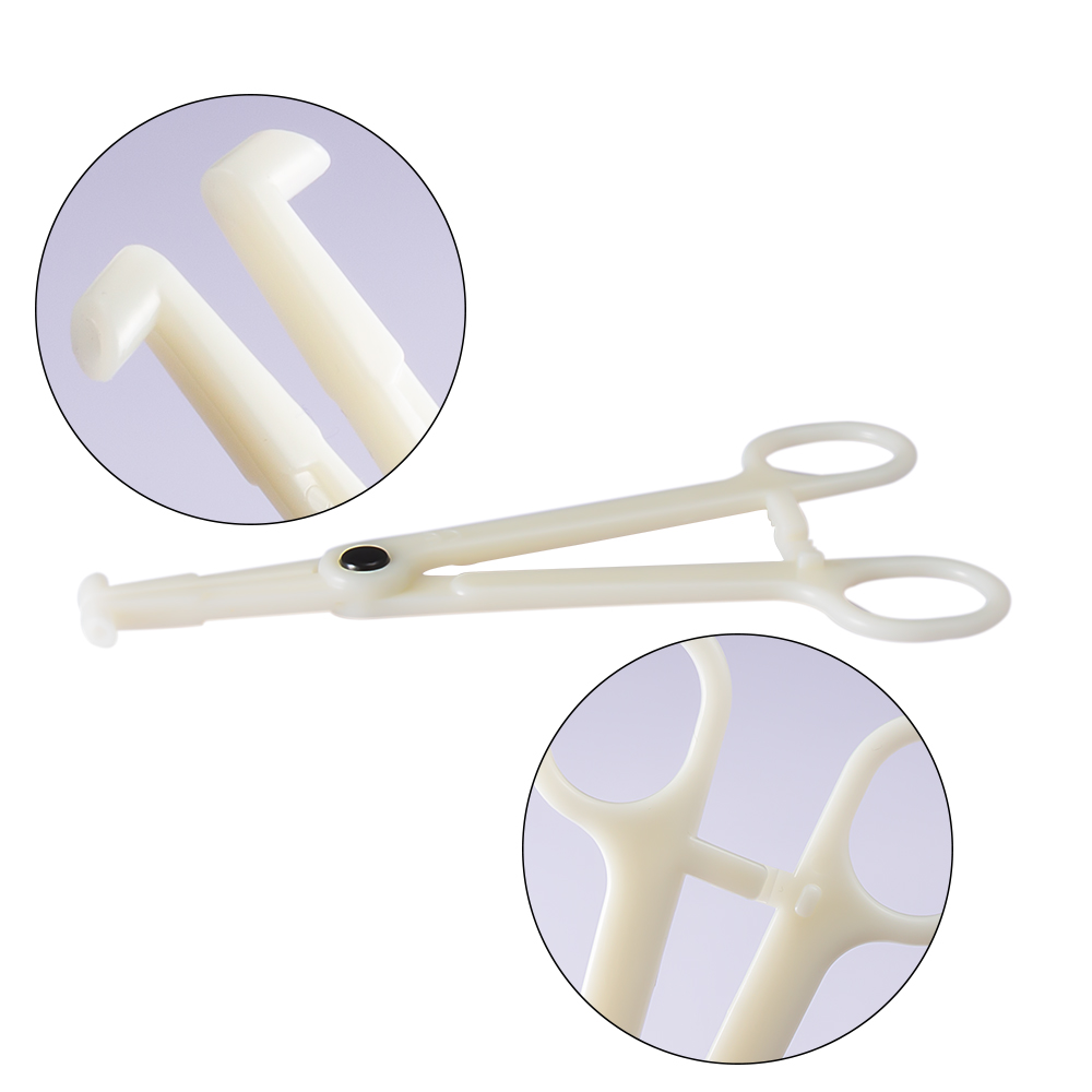 Perforation auxiliary pliers made of acrylic are easy to operate. The perforation position is clean, sterile, and free of infection in one go