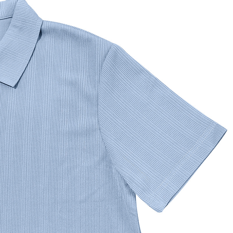 designer polo t shirt Men's Heavyweight Stretch Jacquard Short-Sleeve Collared Polo Shirt - New Summer Casual Style European Sizes: S-3XL