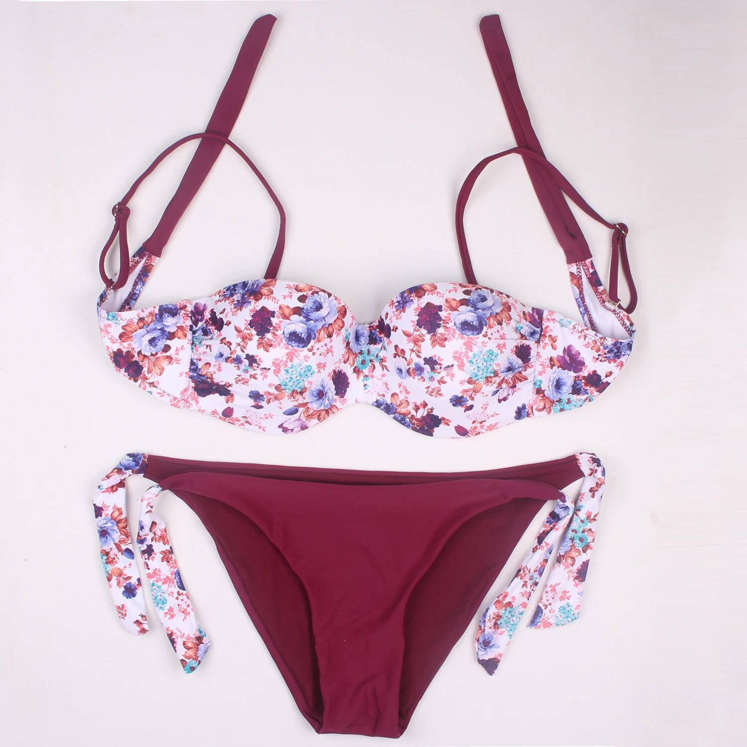 Womens Sexy Summer Style Beach Wear Push Up Halter Floral Brazilian Bathing Suit Bikini
